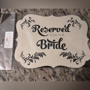 Reserved Chair Signs - Bride & Groom Set of 2 - NIP from bridal path invitation
